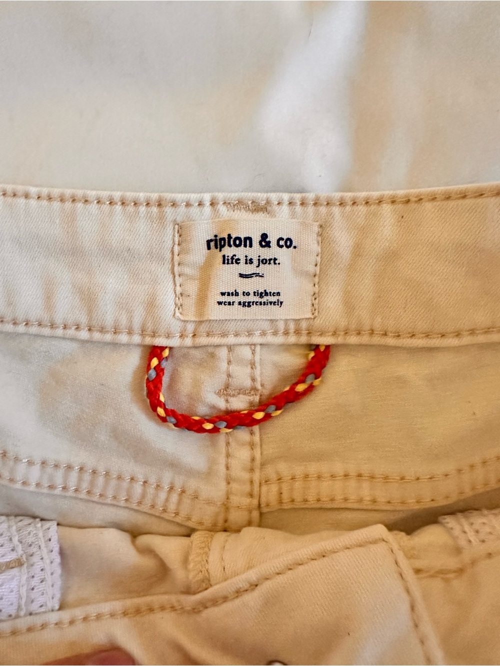 Ripton Cream Denim Shorts size 28 - Picture 2 of 6